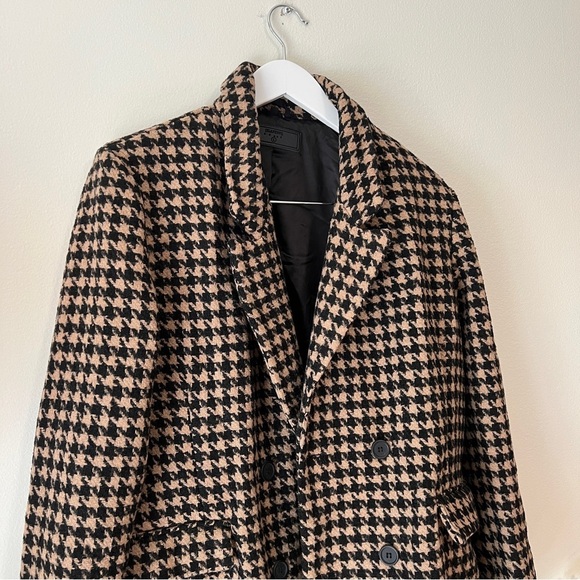 BlankNYC Book Club Houndstooth Blazer Women L Academia Preppy Businesswoman - Picture 6 of 11